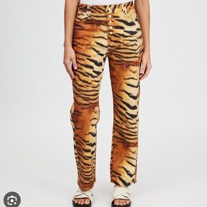 house of sunny tiger print pants